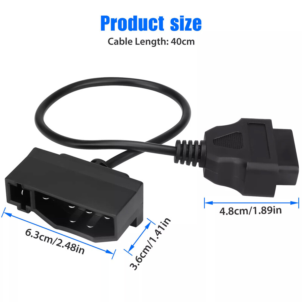 For Ford 7 pin OBD1 to OBD2 Adapter Code Reader Scanner Check Engine Repair Tool