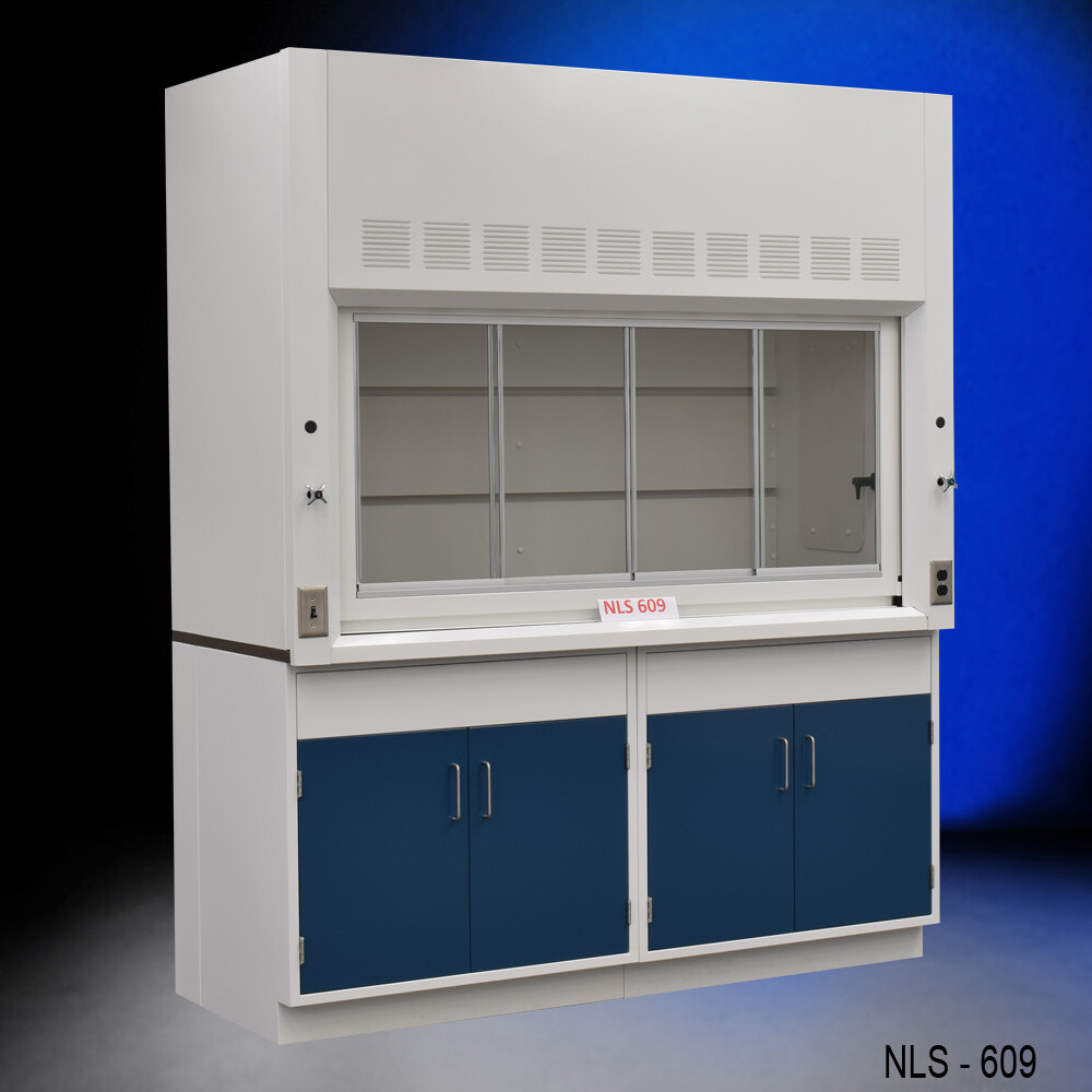 6' Laboratory Fume Hood w/ General Storage / In Stock / E1-176