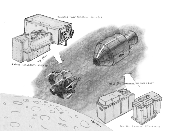 Apollo 11 Engineering Concept Art Print Moon Mission Landing Lunar Comms NASA