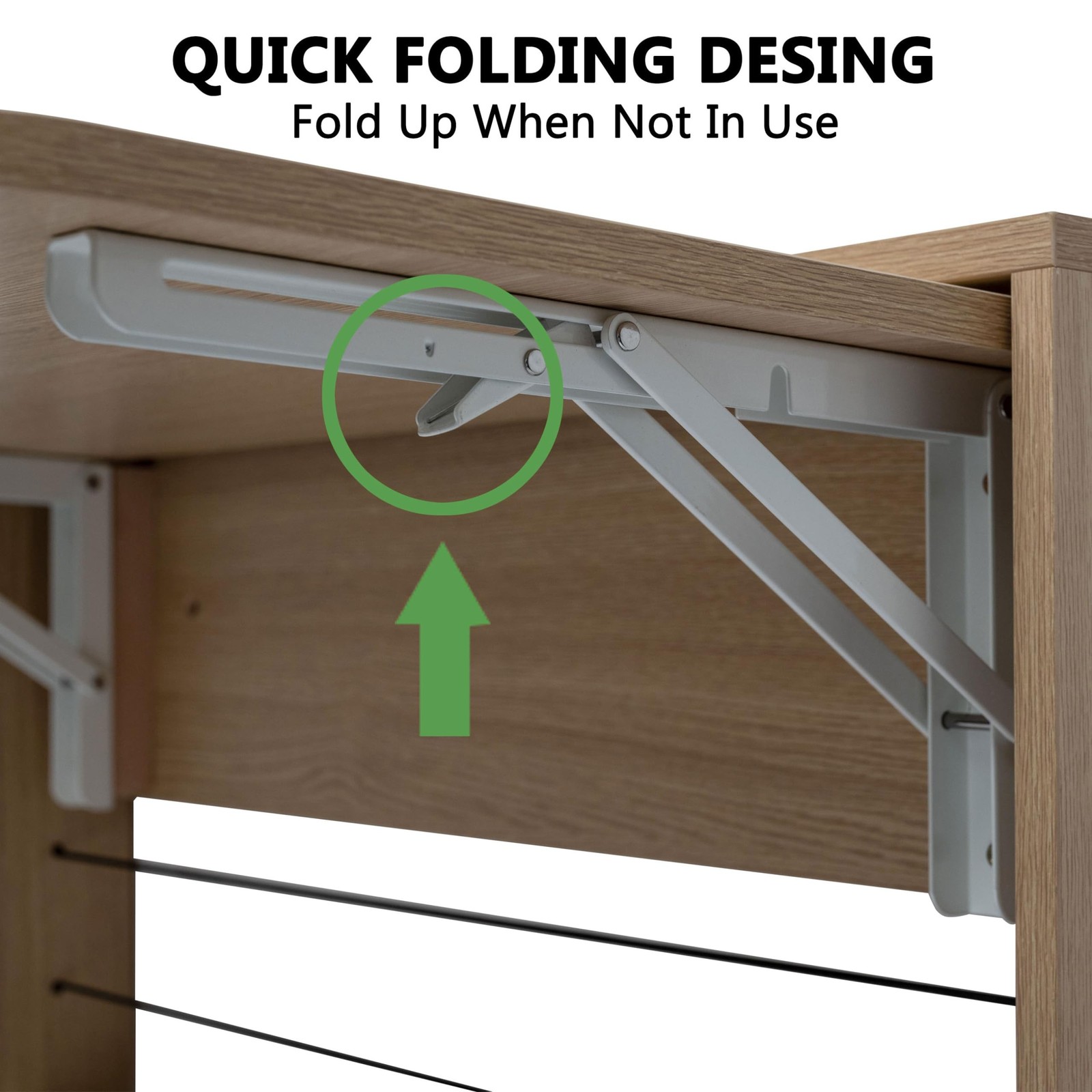 Wall Mounted Folding Table, Floating Wall Desk Fold Down for Small Spaces, Wa...