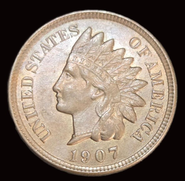 1907 Indian Head Cent - Uncirculated Red/Brown Beauty - FREE SHIPPING