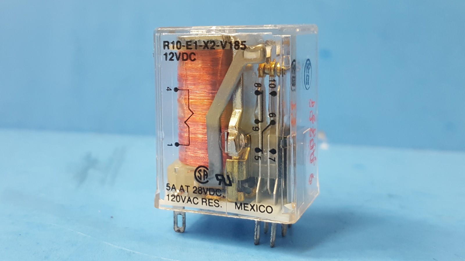ONE PC-  RELAY, R10-E1-X2-V185-12VDC, P&B, DPDT, Coil, 12VDC, P&B