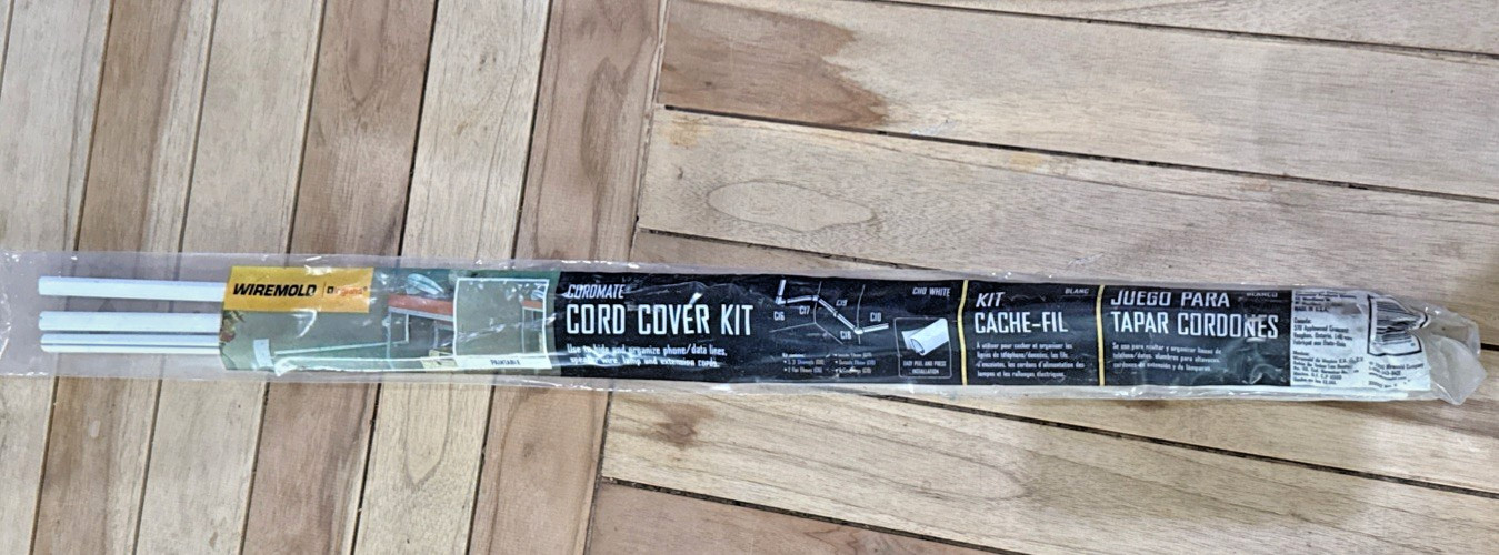 Wiremold CordMate C110 White Cord Cover Kit – NEW & SEALED – 5 Sets Available!