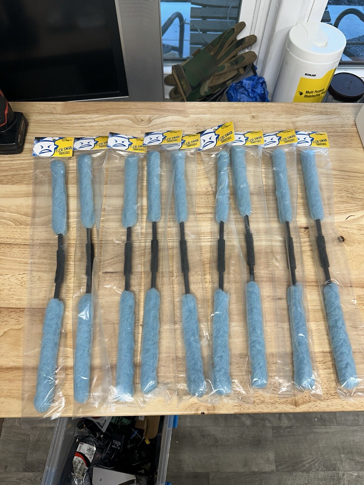 lot of 9 Extreme Rage Paintball Pod and barrel Swab Squeegee Tube Cleaners Flexi