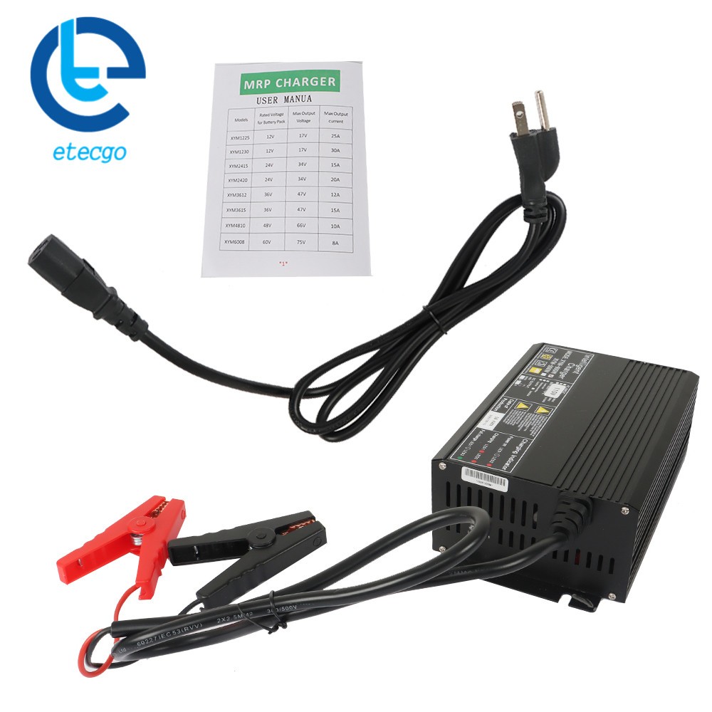 New Smart Charger 48V 8A for Lithium LiFePO4 Deep Cycle Rechargeable Batteries