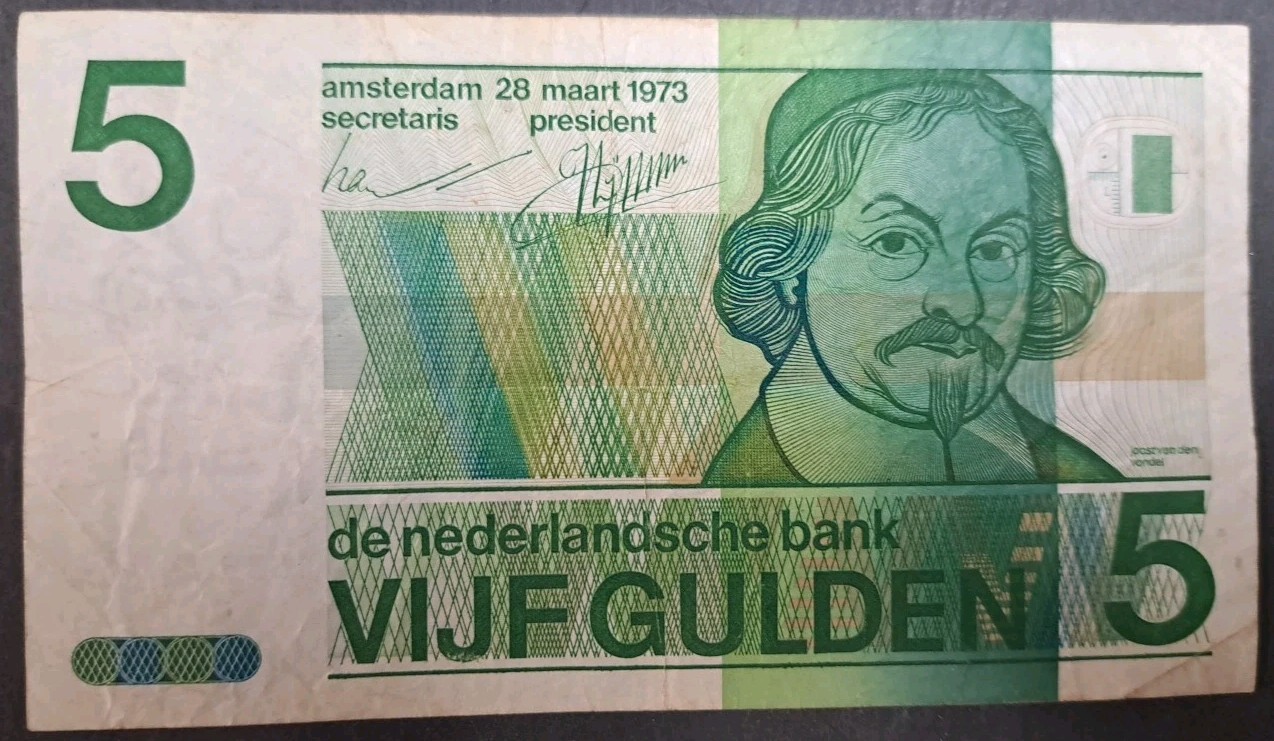 1973 Netherlands 5 Gulden P95 1535294466.