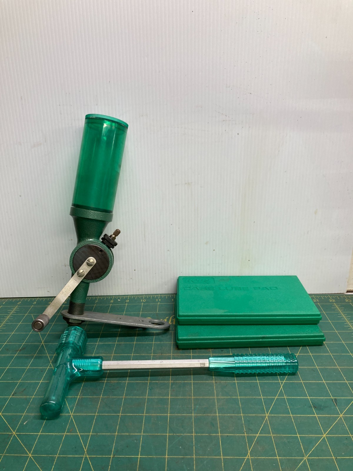Lot Of RCBS -Uniflow Powder Measure, Bullet Puller And 2 Lube Pads