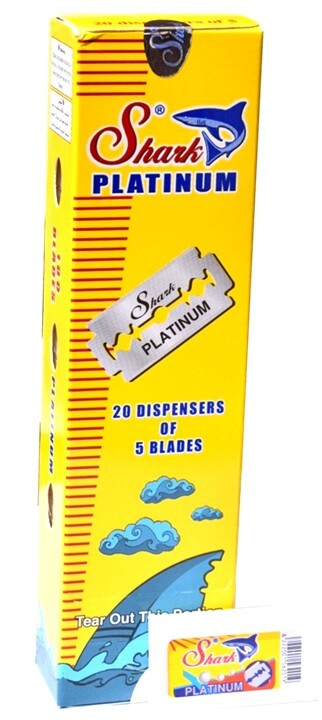 1000 Shark Platinum Double Edge Razor Blades - Bulk Wholesale Pack