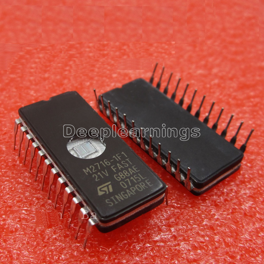 2 PCS M2716-1F1 M2716 Memory UV EPROM DIP NEW