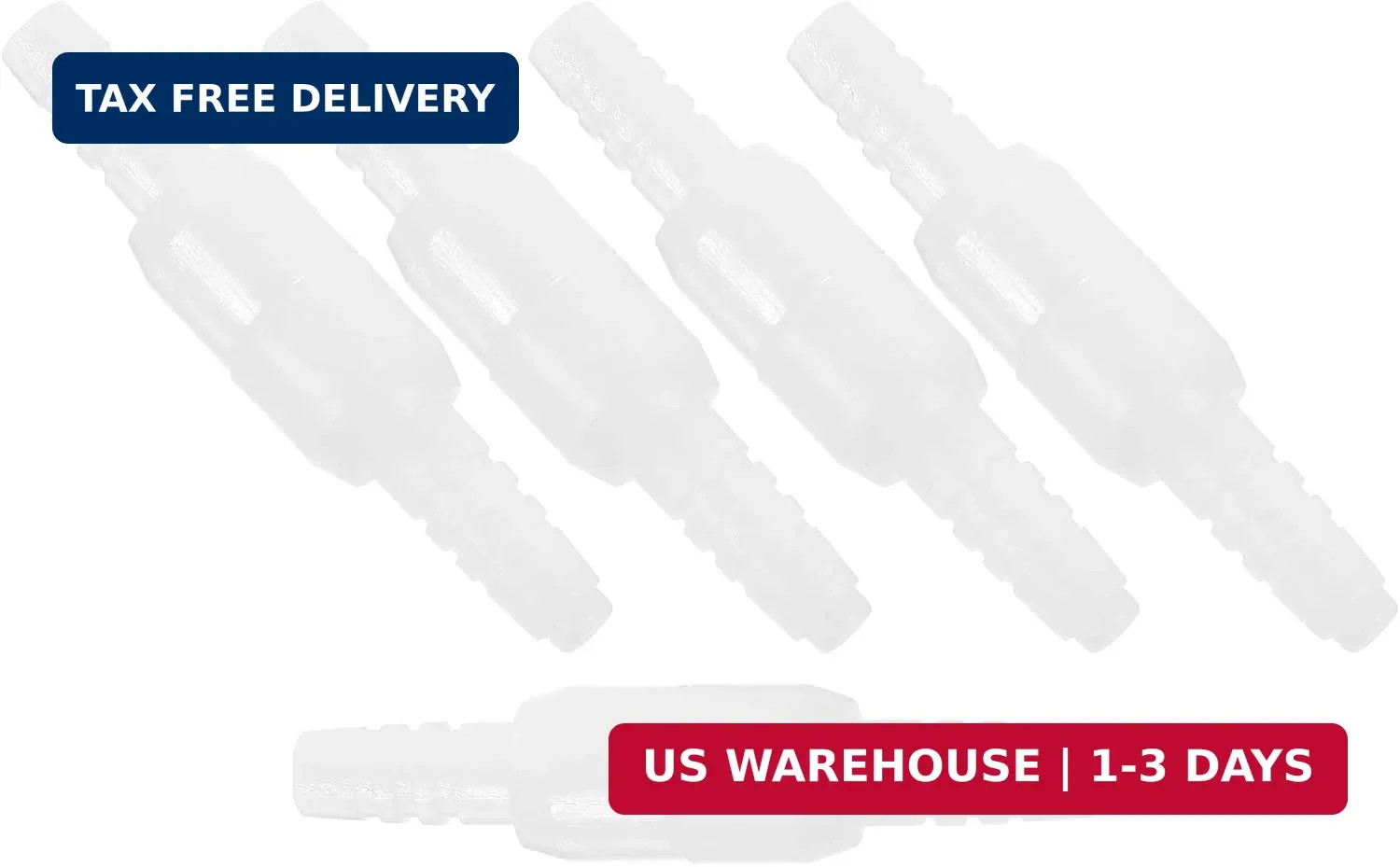 5 Pcs Oxygen Tubing Swivel Connector Supply for Home Oxygen, 360 Degree Swivel,
