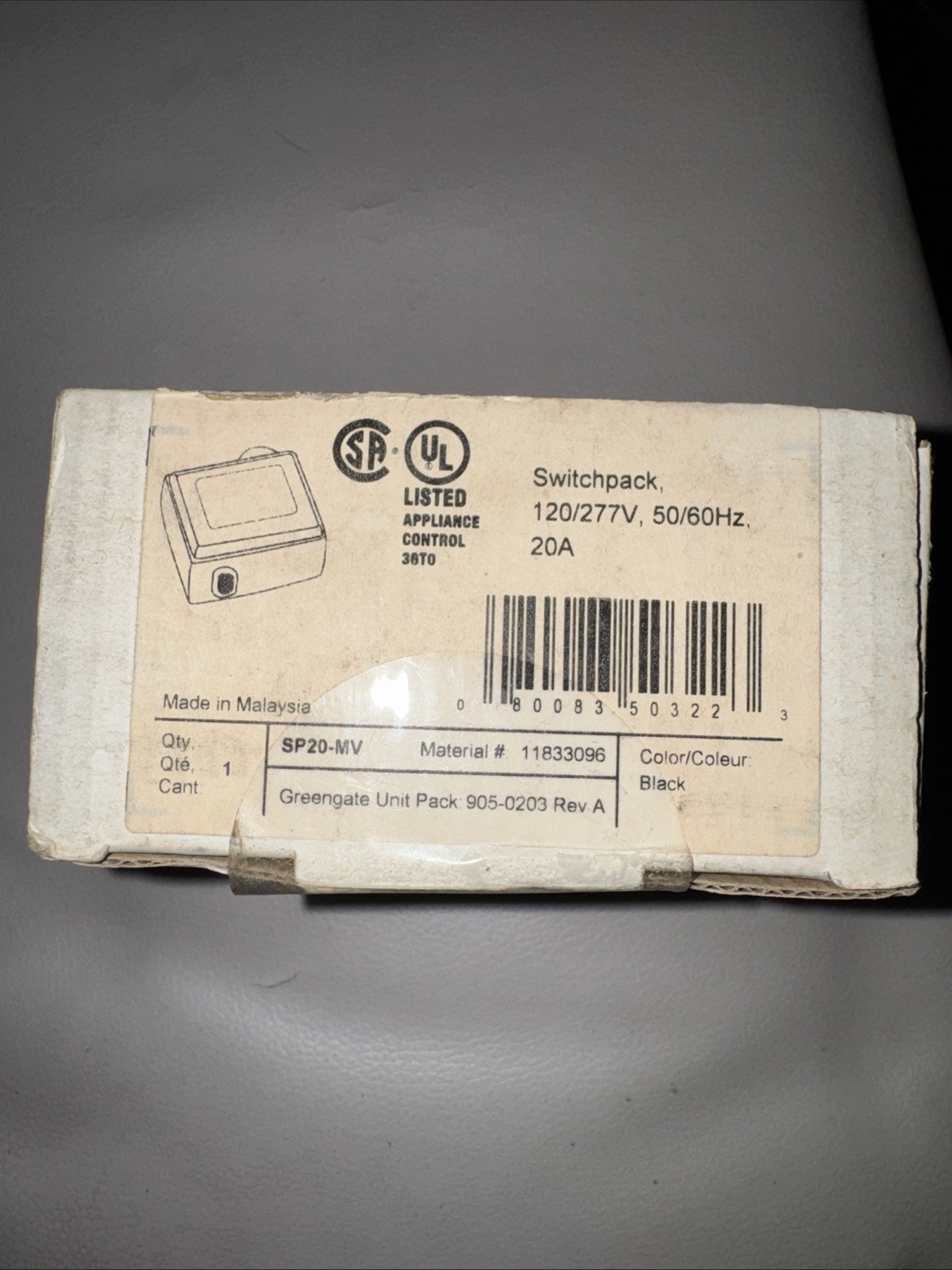 Greengate SP20-MV Timer Switch