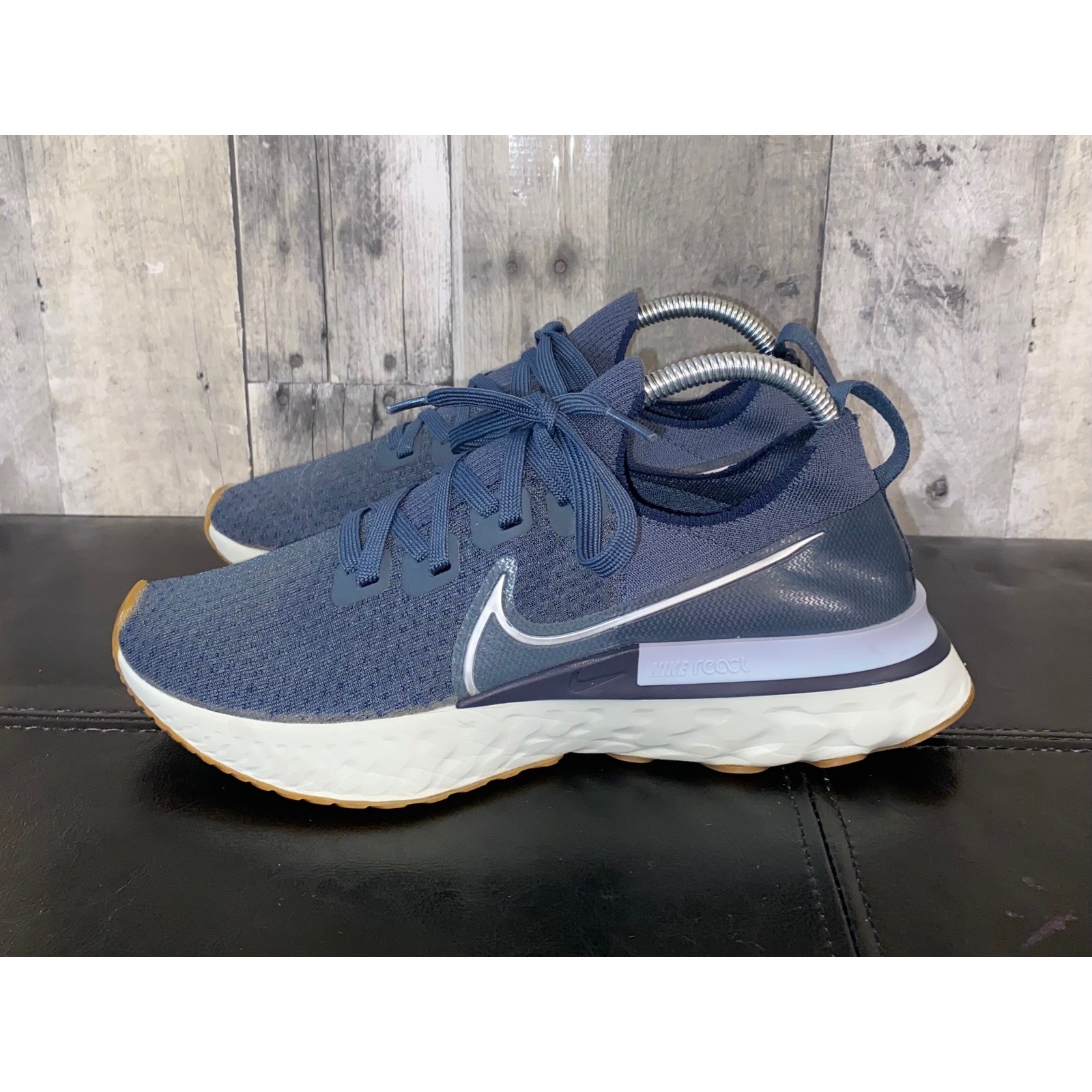 Nike React Infinity RunFlyknit Running Walking Shoes Navy Blue Men Size 8 ~READ