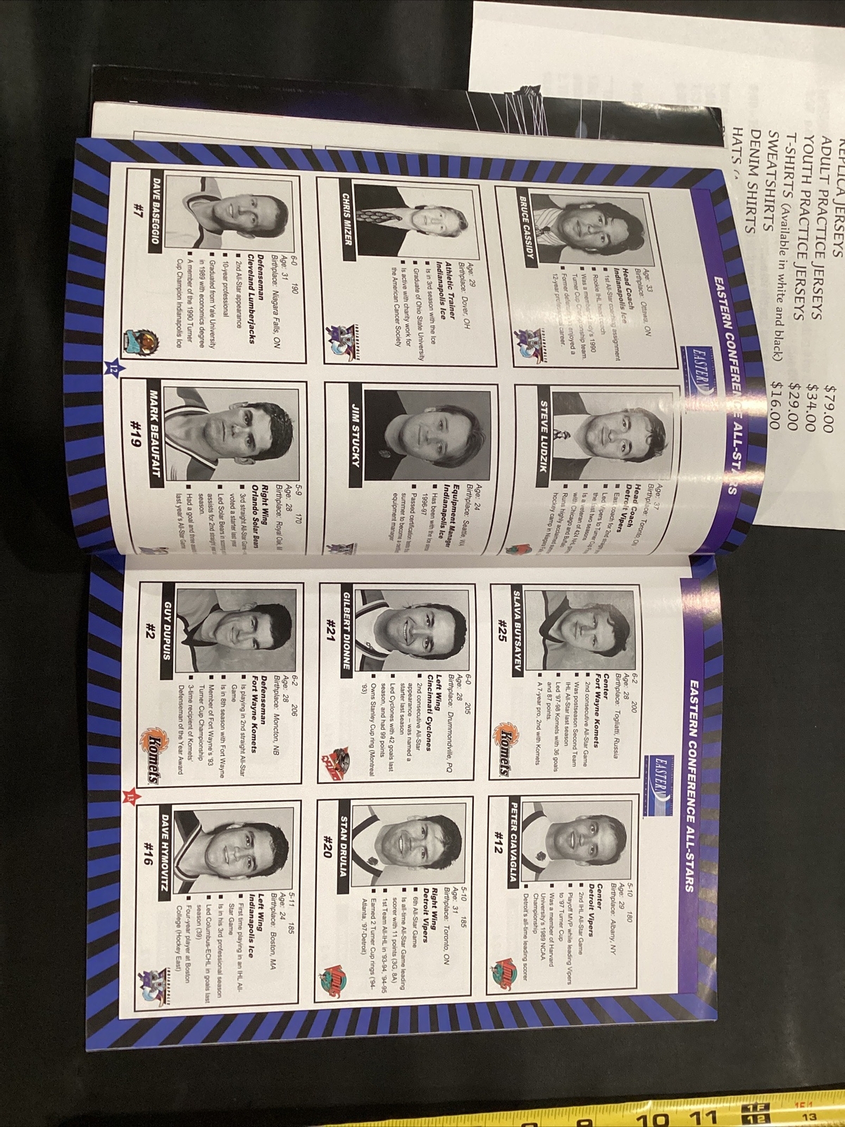 1999 Cincinnati Cyclones All Star IHL Hockey Game Jan 17 Program & Inserts