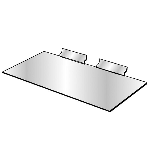 50 Pieces Slatwall 12 Inch x 6 Inch Flat Styrene Clear Acrylic Shoe Shelf