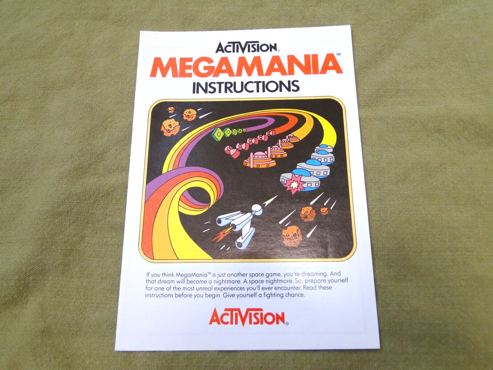 Vintage 1982 Atari: Megamania Manual