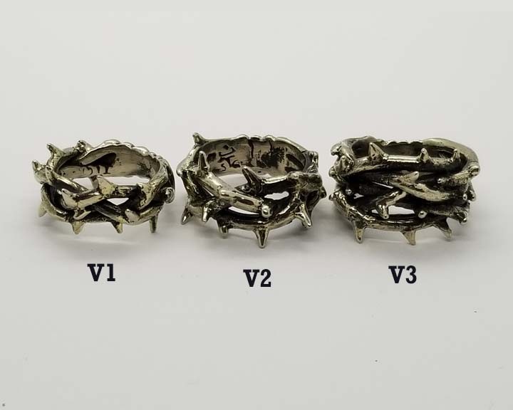 Crown of Thorns Silver Ring V3