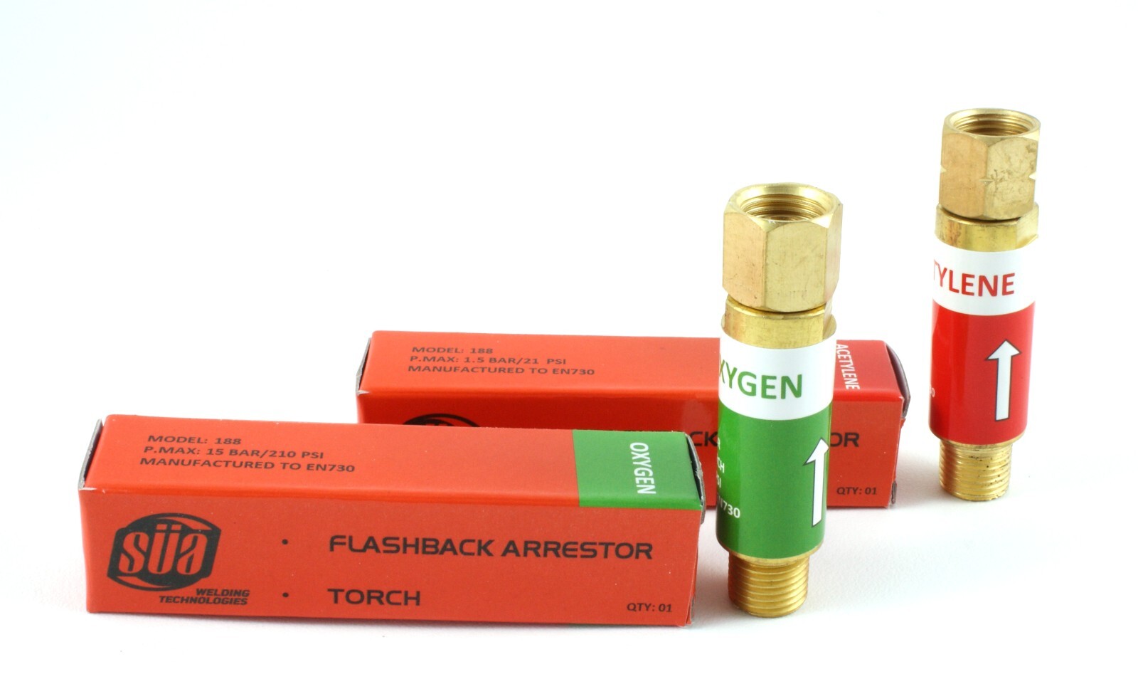 Flashback Arrestors - Torch - Oxygen/Acetylene (PAIR) - SÜA Original 288