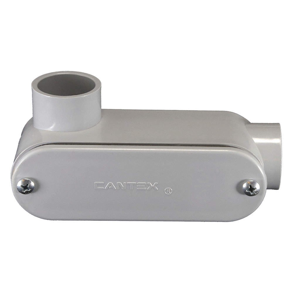 CANTEX 5133662 Conduit Outlet Body,PVC,Trade Size 1in 4WMF3