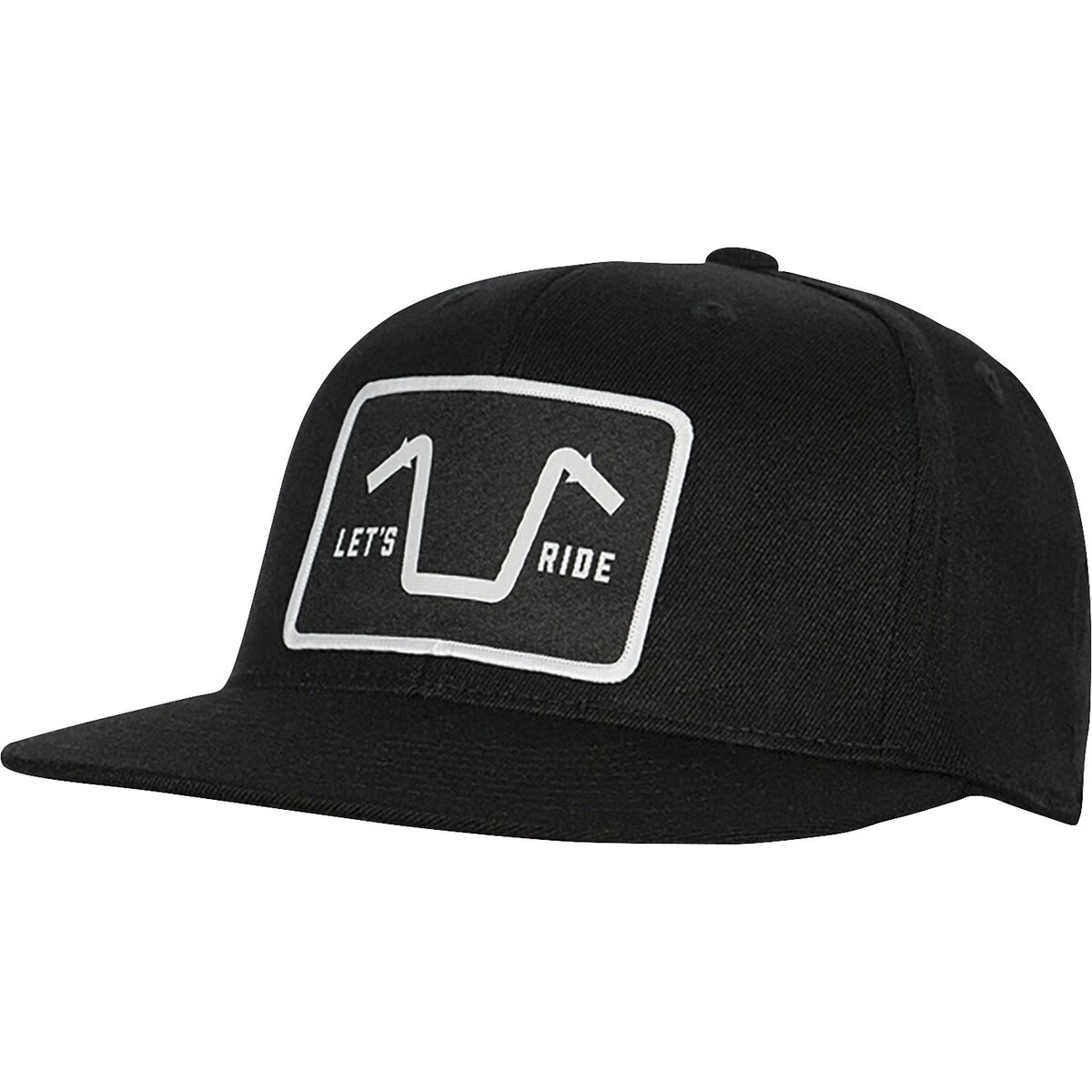 American Biker Black Handlebar Society Flexfit Flatbrim Hat ABBHANDLEBAR05H12BKS