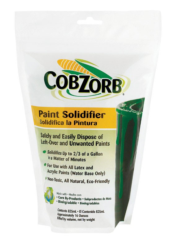 Cobzorb CZ100003 Non-Toxic Latex and Acrylic Paint Solidifier Pouch 16 oz.