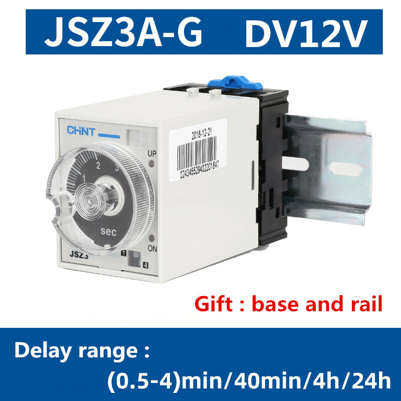 Time delay relay small power-off controller JSZ3A-G 12VDC 0.5-4min/40min/4h/24h
