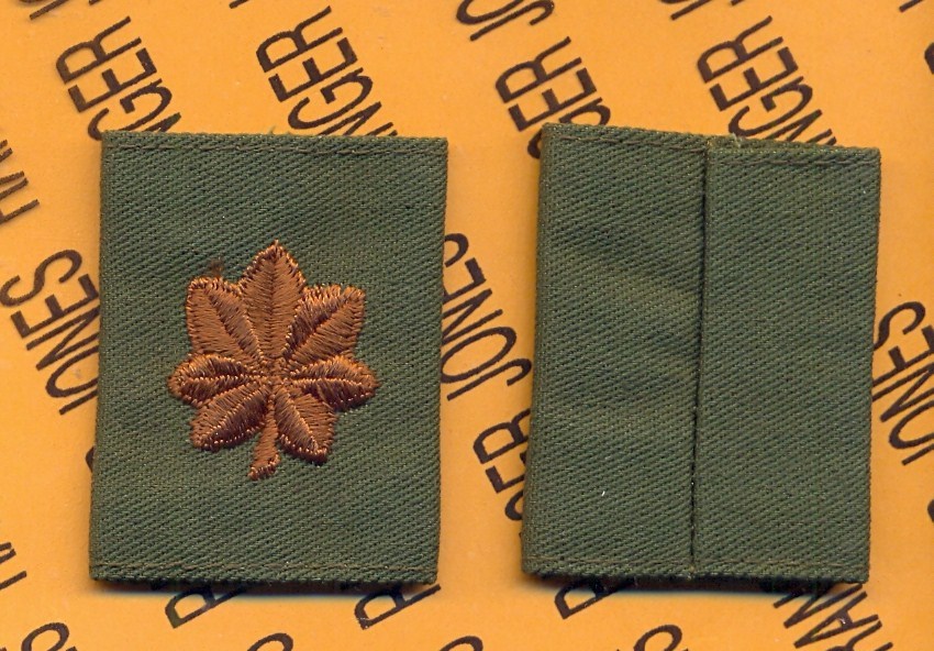 USAF Air Force Major 0-4 MAJ OD Green & Brown Slip on rank patch