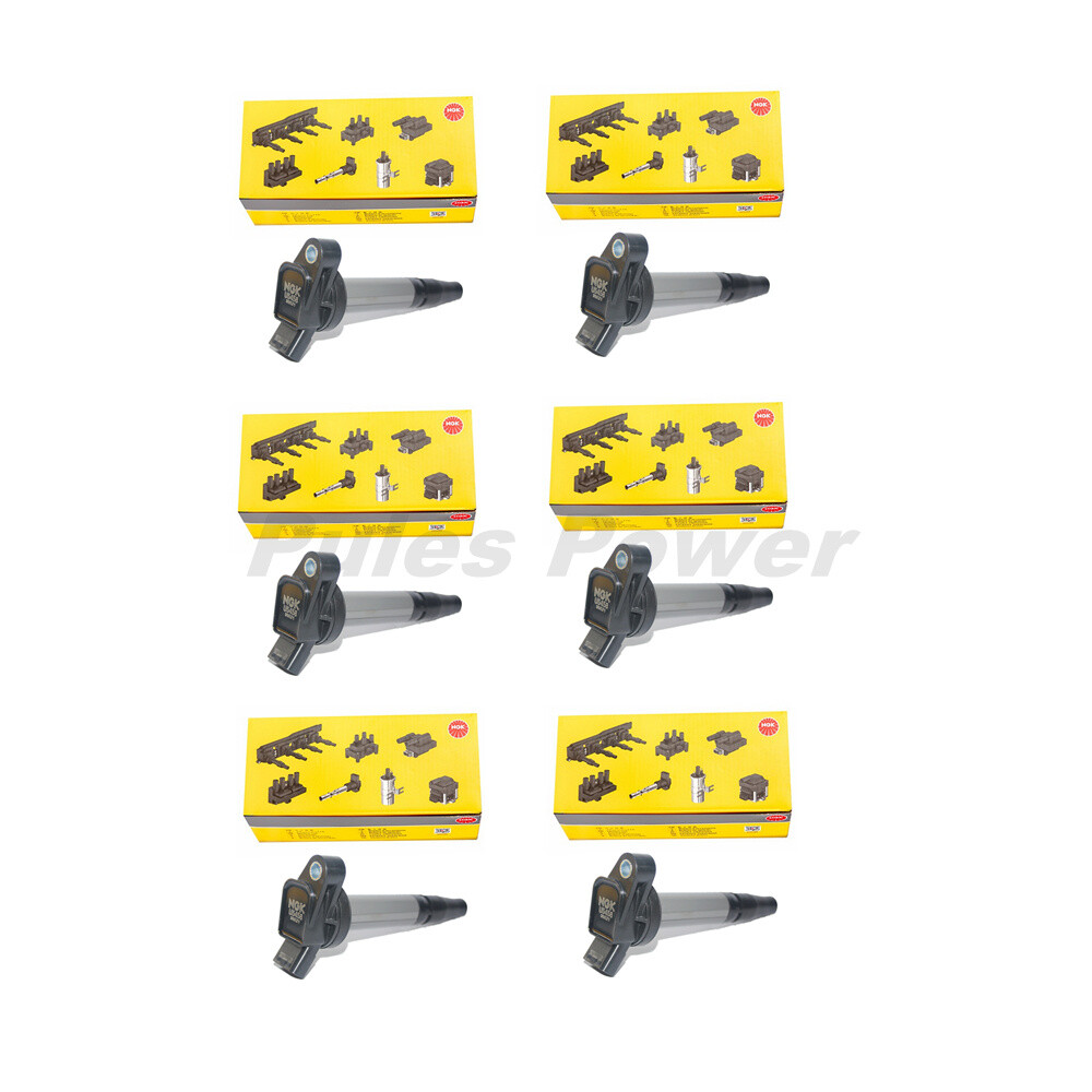 90919A2008 OEM NGK Ignition Coils 6 pcs For 2016-2021 Toyota Tacoma 3.5L V6