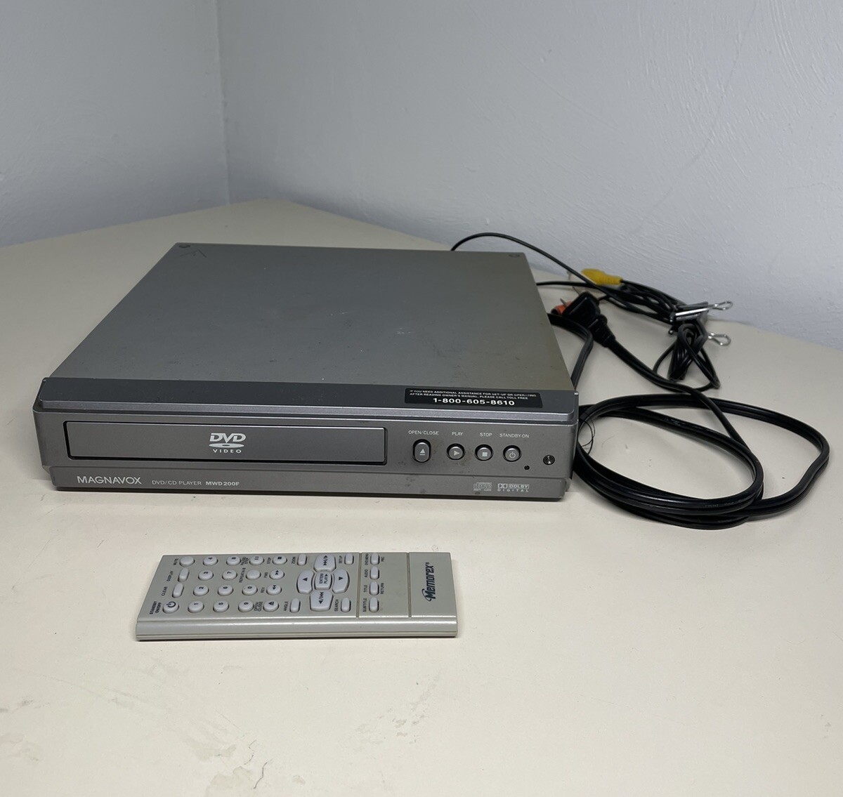 Magnavox MWD200F Gray DVD/CD Player Working W/ Remote!!