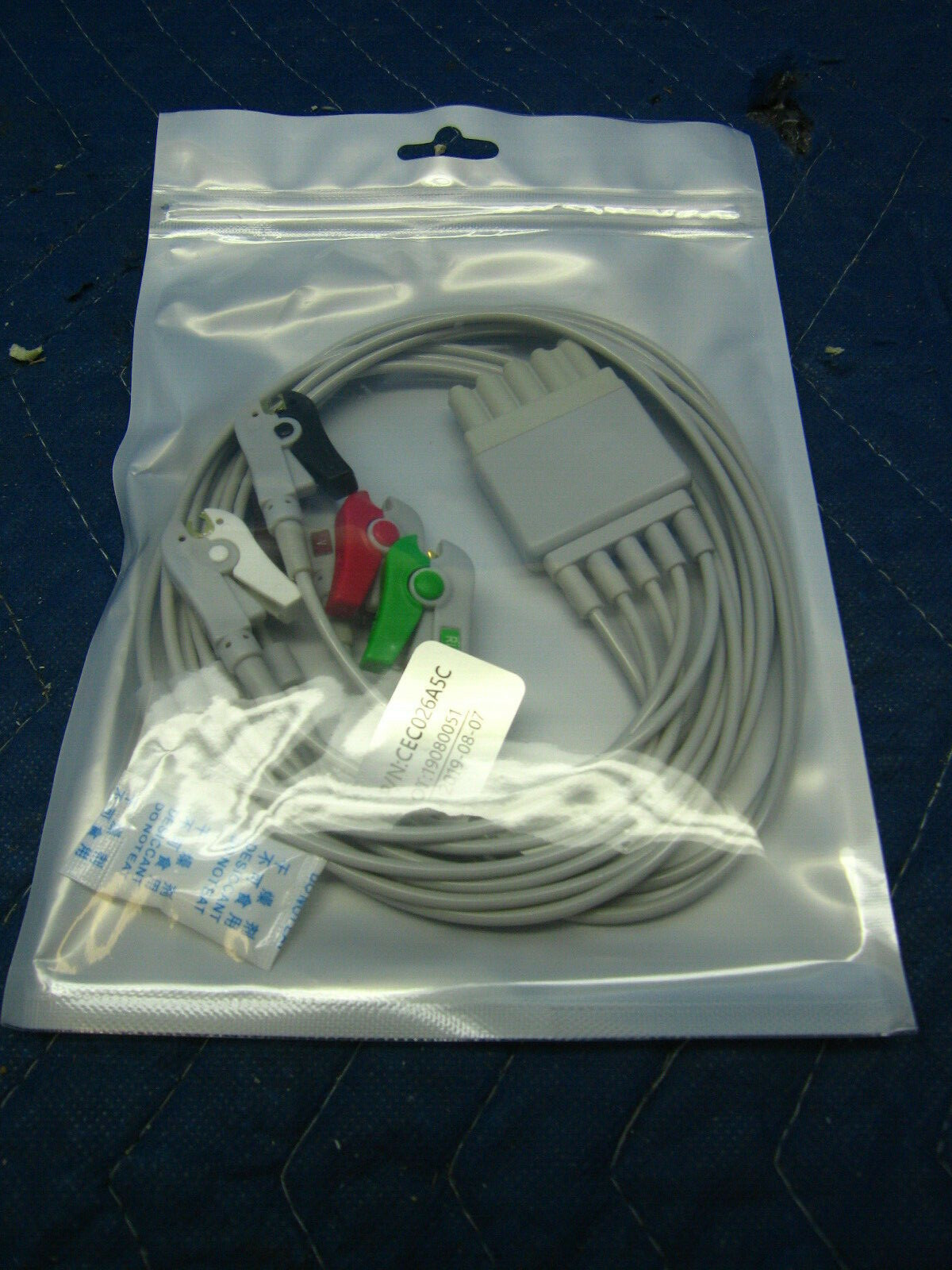 Fits Philips 5 Lead EKG ECG Lead Wires Pinch Grabber Type Lead Wires Fits M1668A
