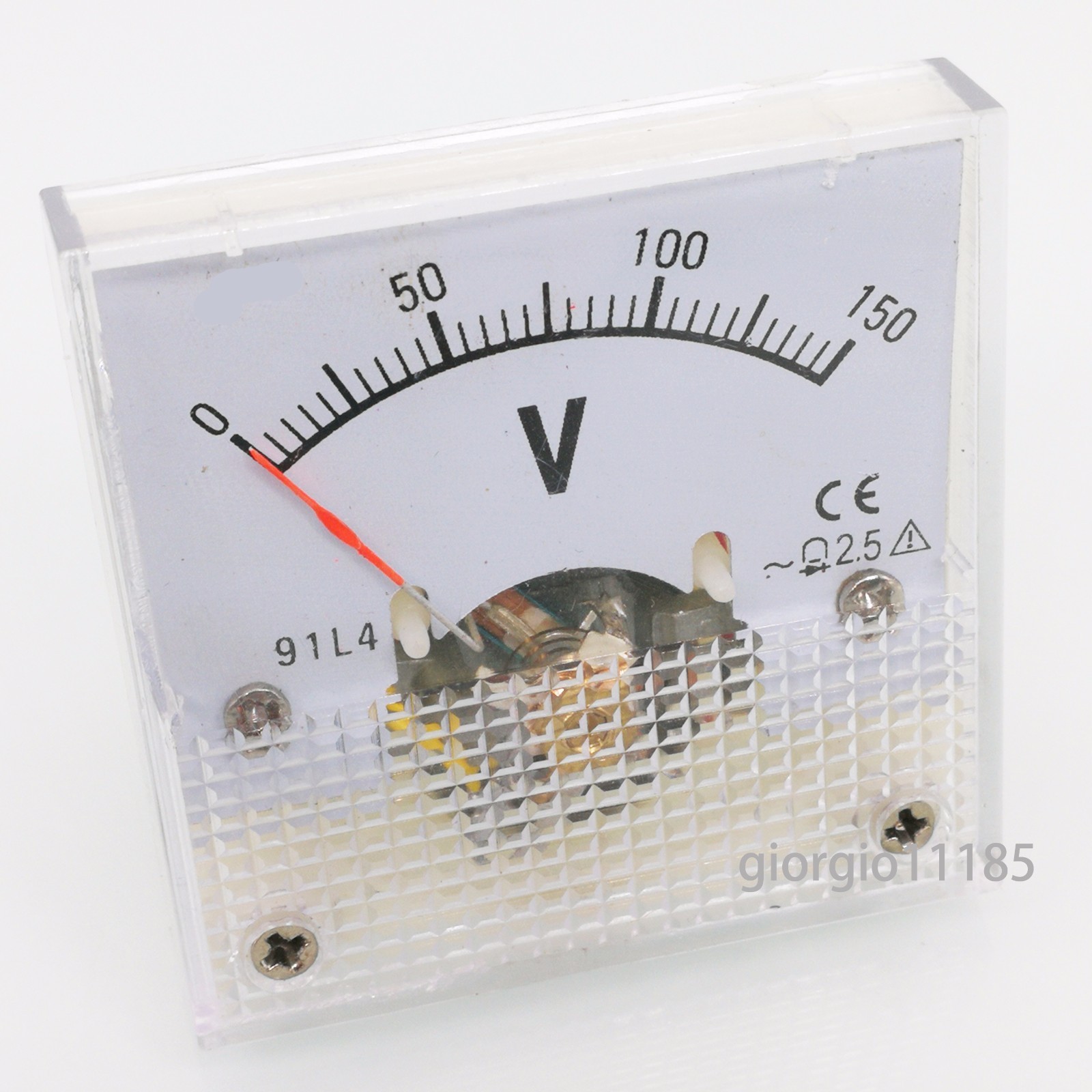 AC 0~150V Square Analog Volt Pointer Needle Panel Meter Voltmeter 91L4