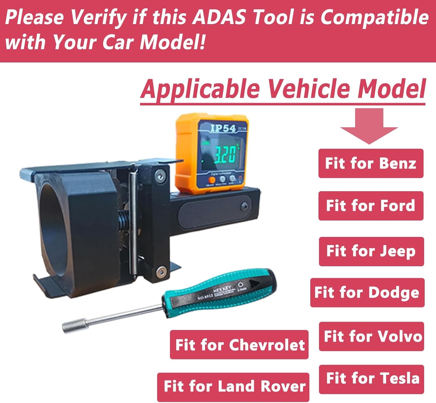 US STOCK ADAS Calibration Dynamic Angle Leveling ACC Radar Sensor Tool