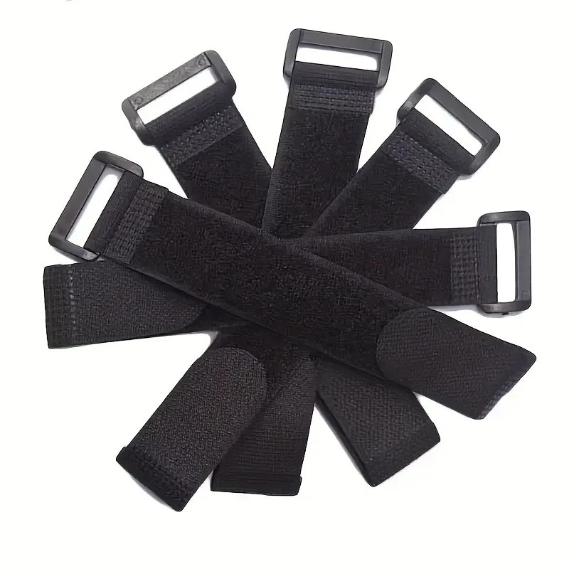 24" BLACK, HOOK & LOOP CABLE TIES NYLON STRAPS -  5  PACKS