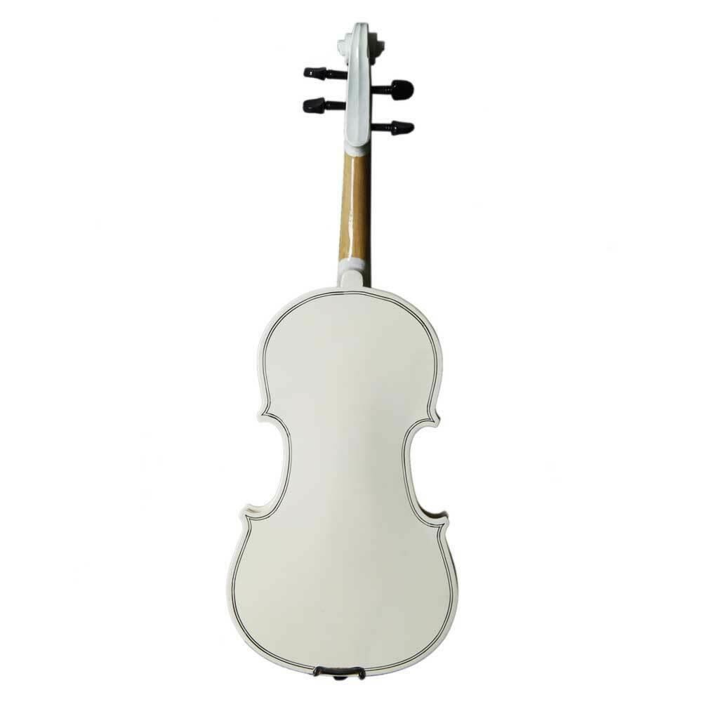 Acoustic Practice Violin 4/4 Full Size White Color with Case Bow Rosin Xmas Gift