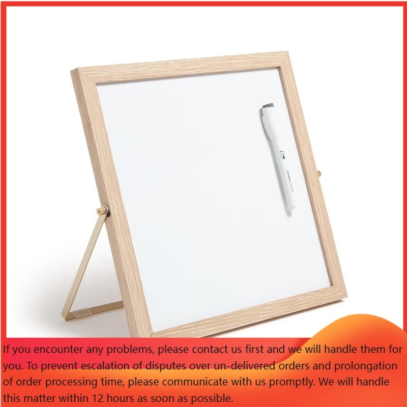 12"x12" U Brands Natural Frame Desktop Dry Erase Easel Magnetic Whiteboard