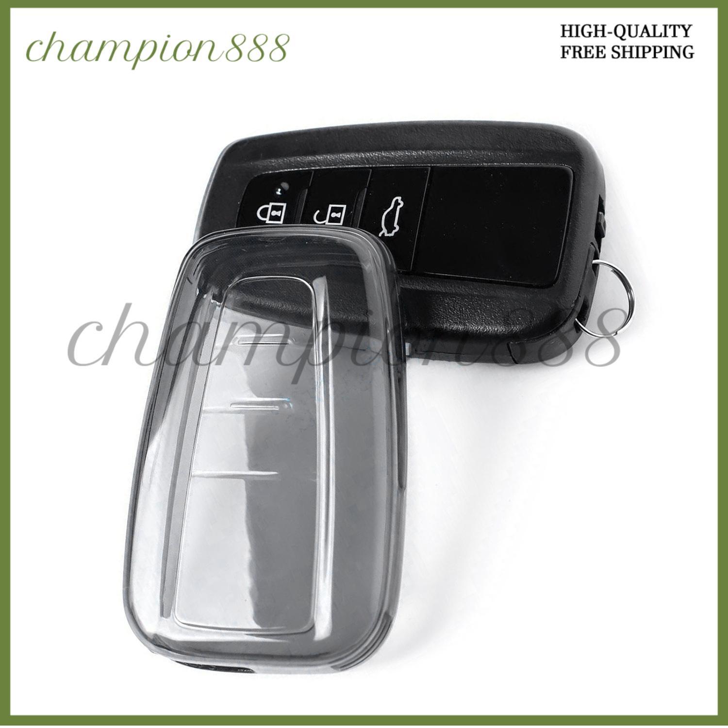 Black Transparent Key Fob Case Cover For Toyota Highlander Camry Corolla 18-23