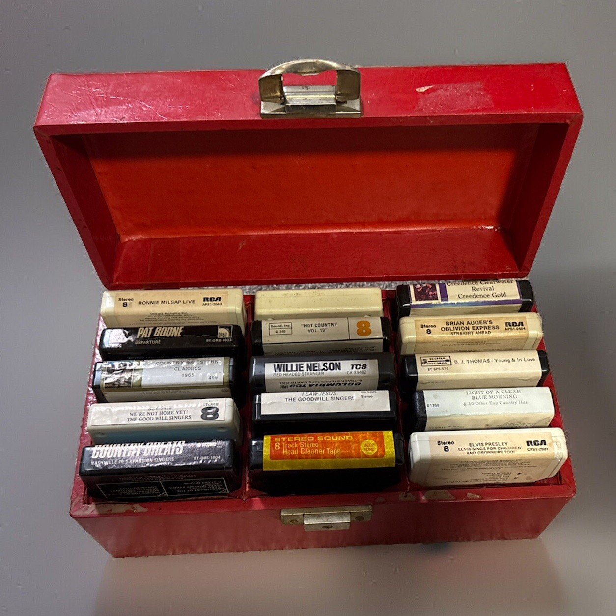 Lot of (24) Vintage  8-track Tapes. Mostly Country All Tapes Pictured. Untested