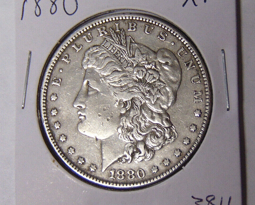 1880-P Morgan Silver Dollar XF Detail Philadelphia Mint (102722)