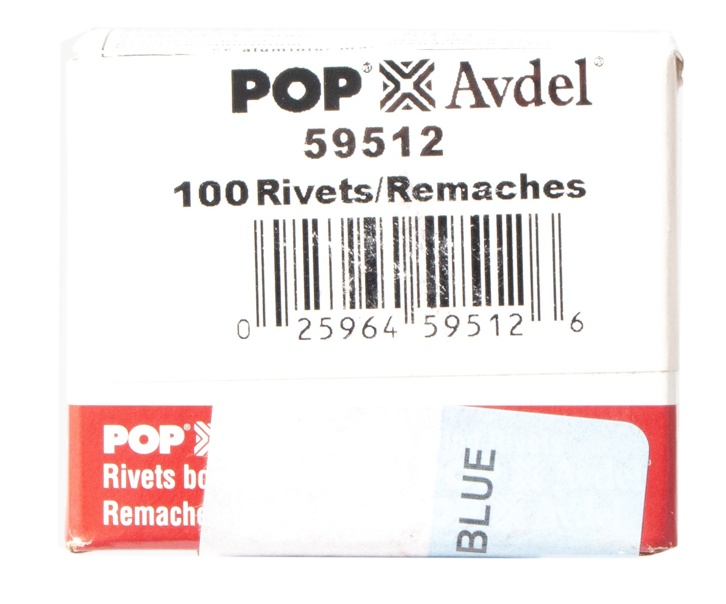 POP Avdel 59512 Blind Aluminum Rivet 0.22" Diameter 3/16"-1/4" Grip Range 100 pc