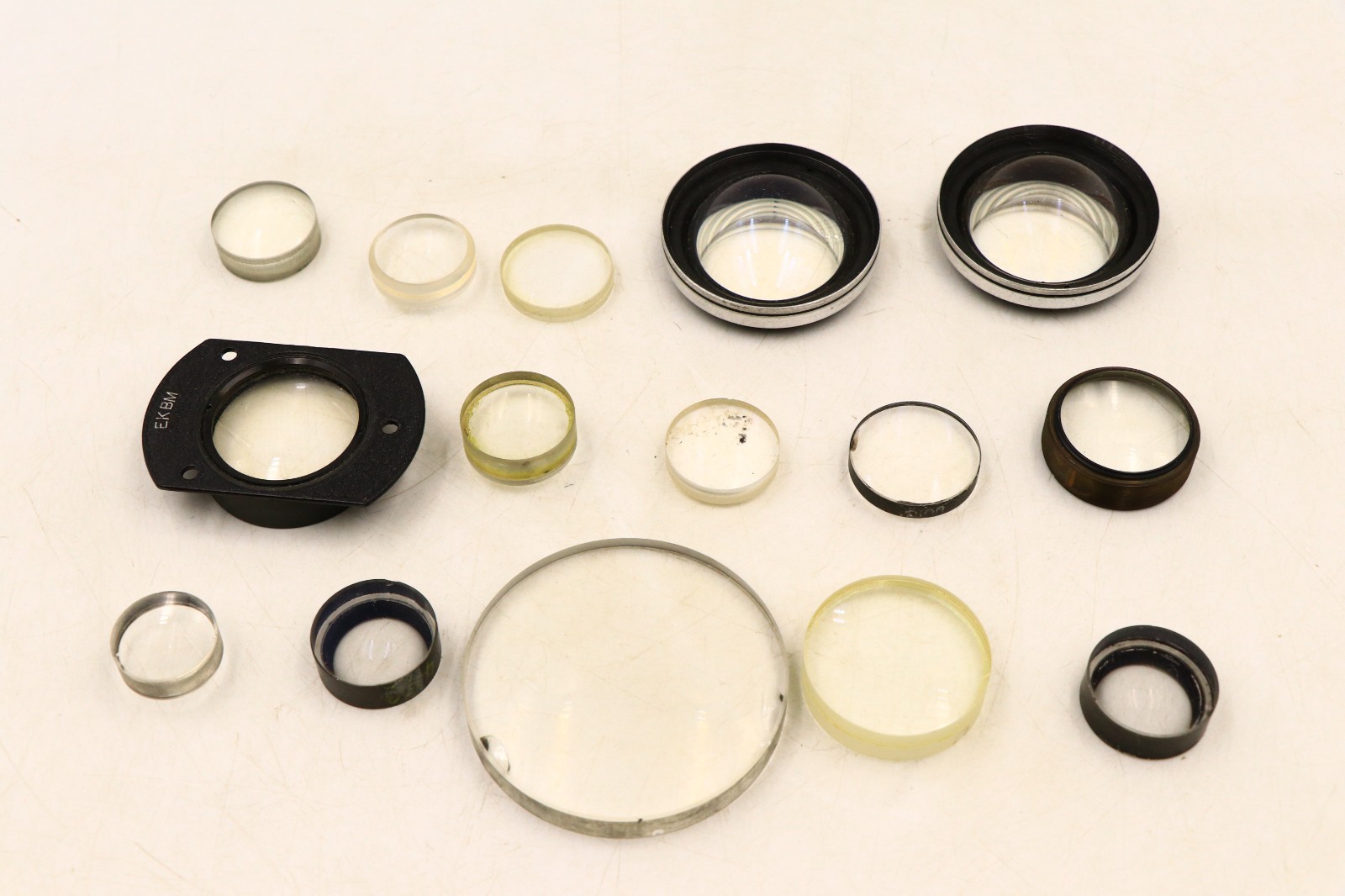 Large Lot Of 15 Vintage Lenses Optics Camera Microscope Telescope Projector Etc