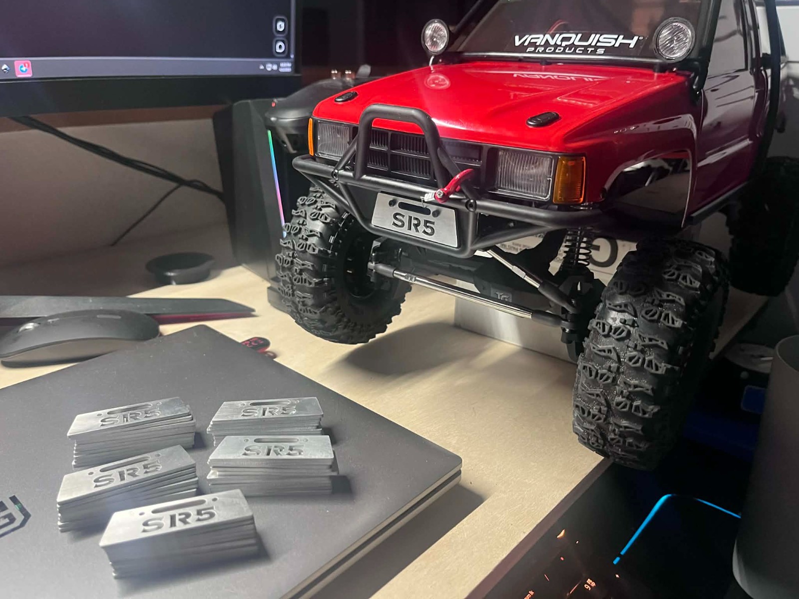 Axial SR5 Toyota Crawler CNC Aluminum Winch Plate - USA - Free Shipping