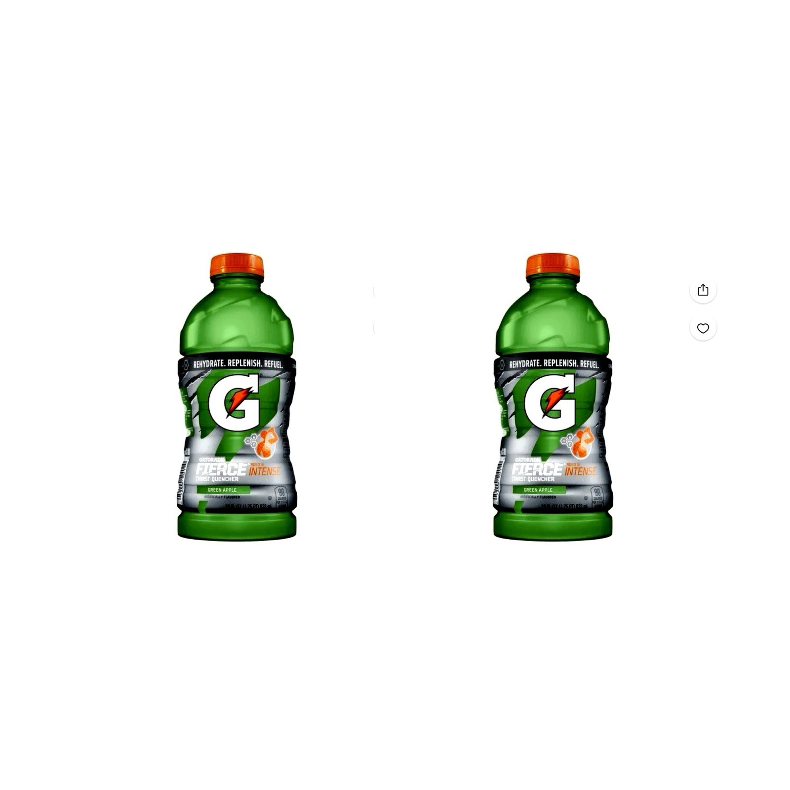 Gatorade Fierce Green Apple 28 Ounce Plastic Bottle Pack Of 2