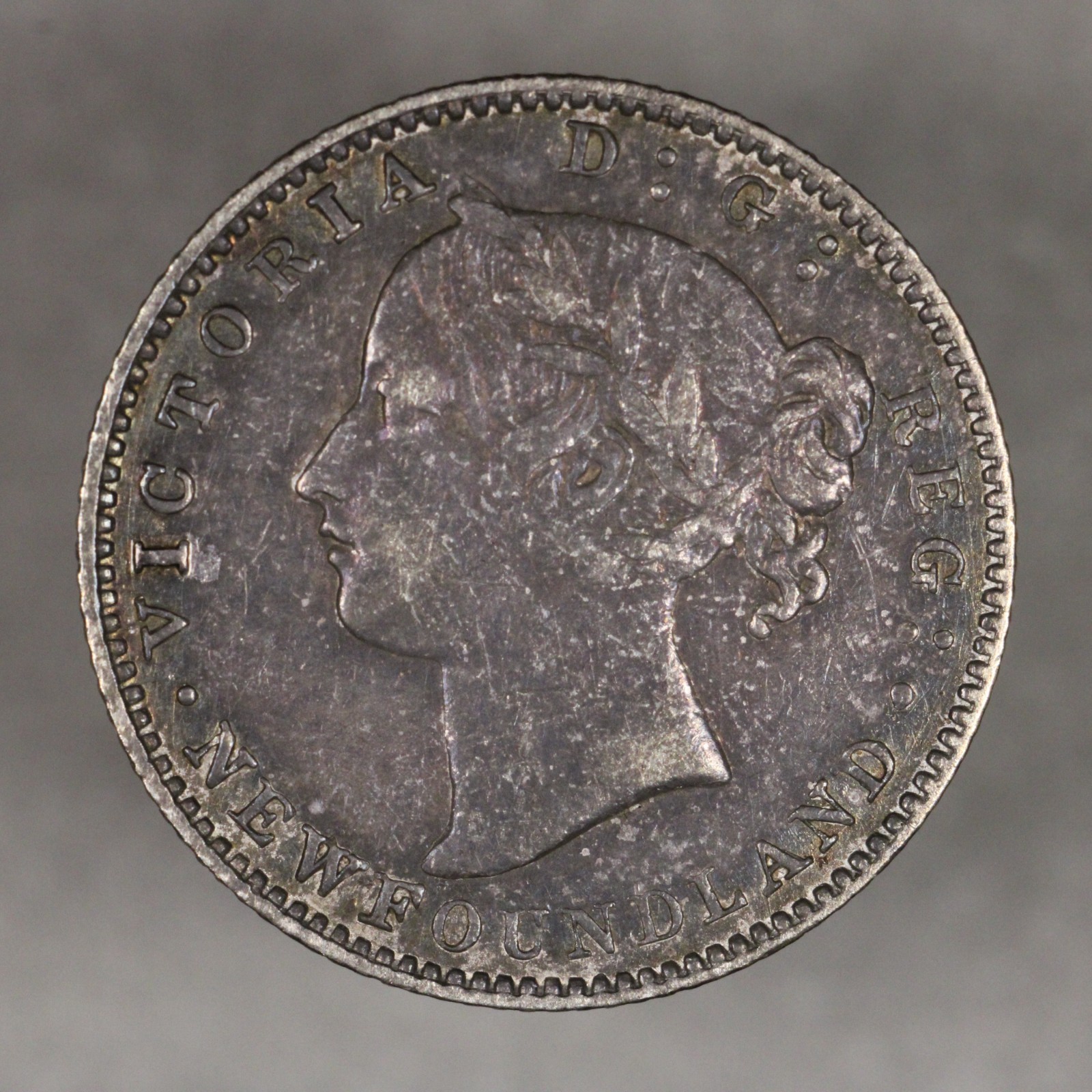 1865 Newfoundland Silver 10 Cents