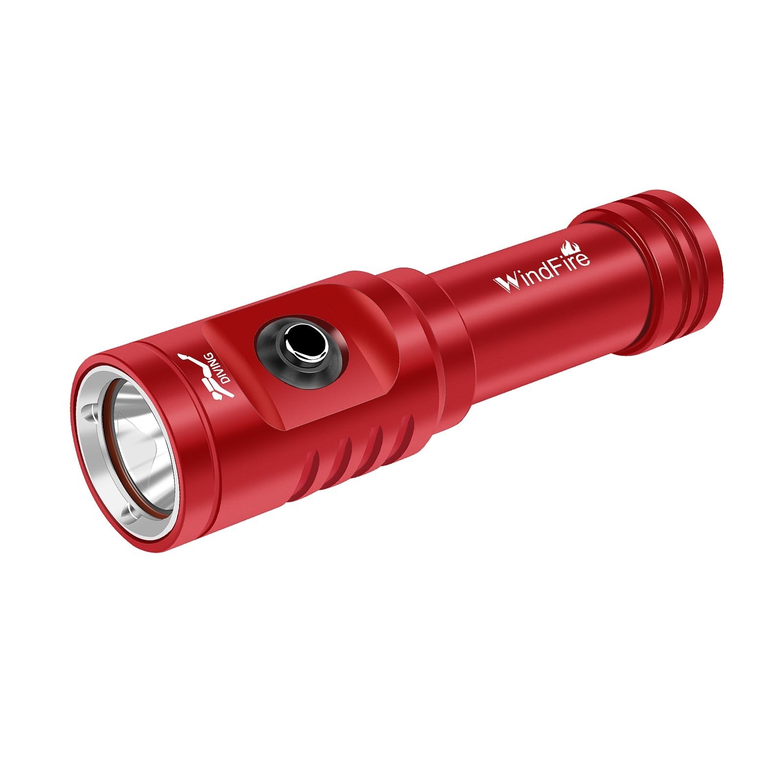 WINDFIRE TS08 Scuba Dive Light Rechargeable Underwater Flashlight