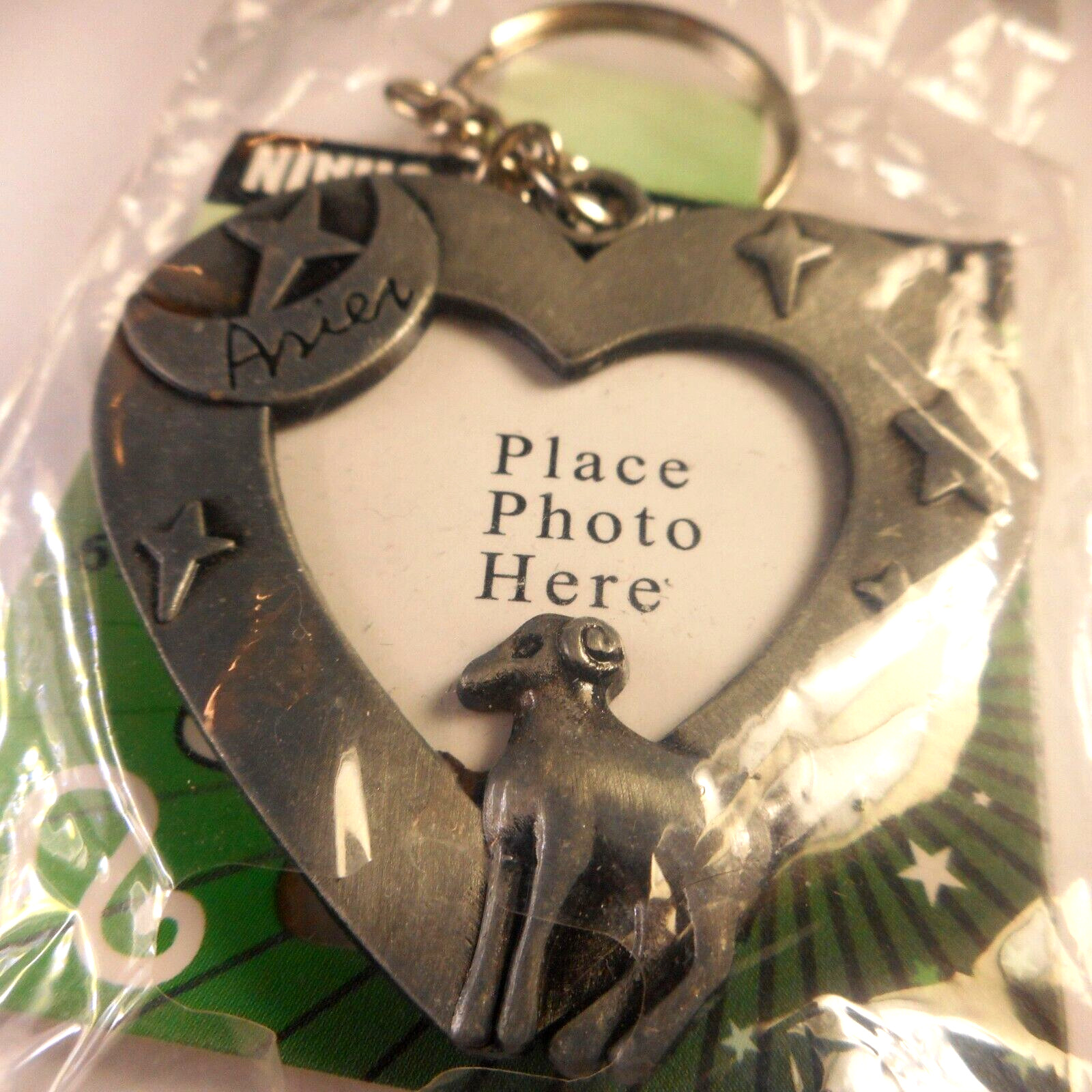 Aries Picture Photo Frame Keychain In Package 3"
