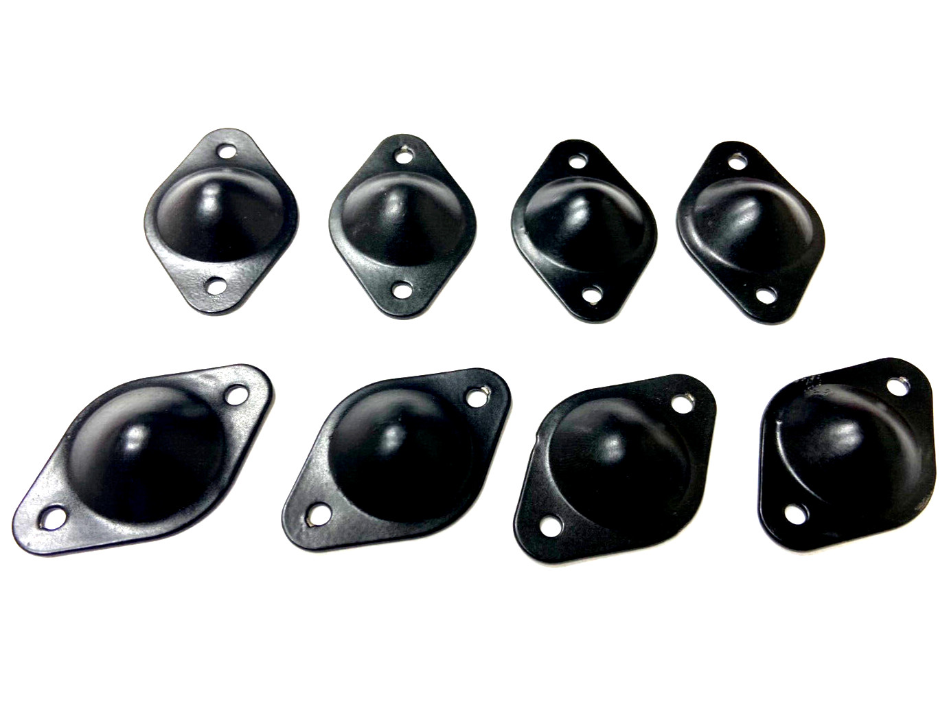 Large Black Metal DJ Cabinet Coffin Feet Set of 8 Speaker Box Enclosure Feet