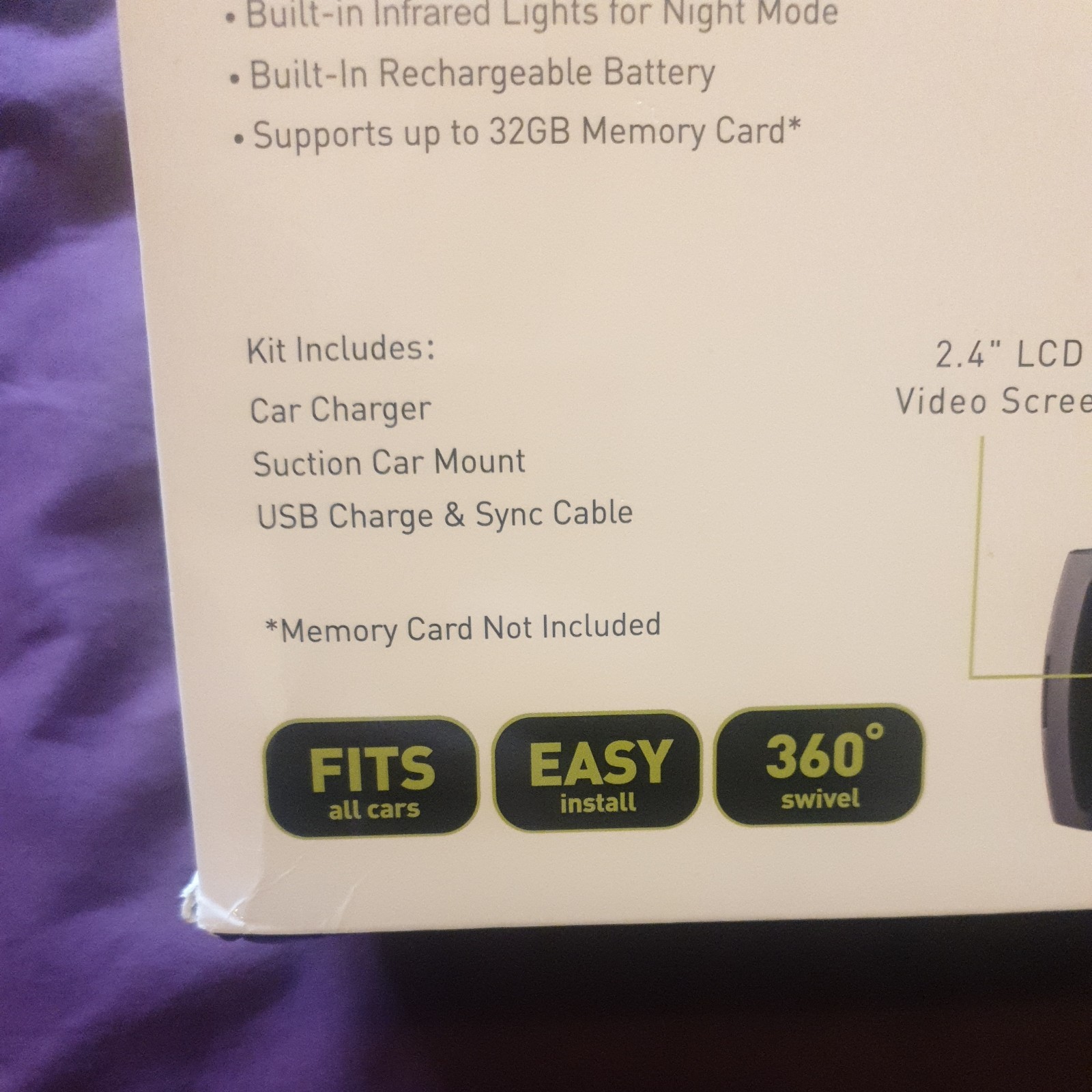 Accelerate Slimline Dash Camera Audio & Video Recorder with 32GB memory card