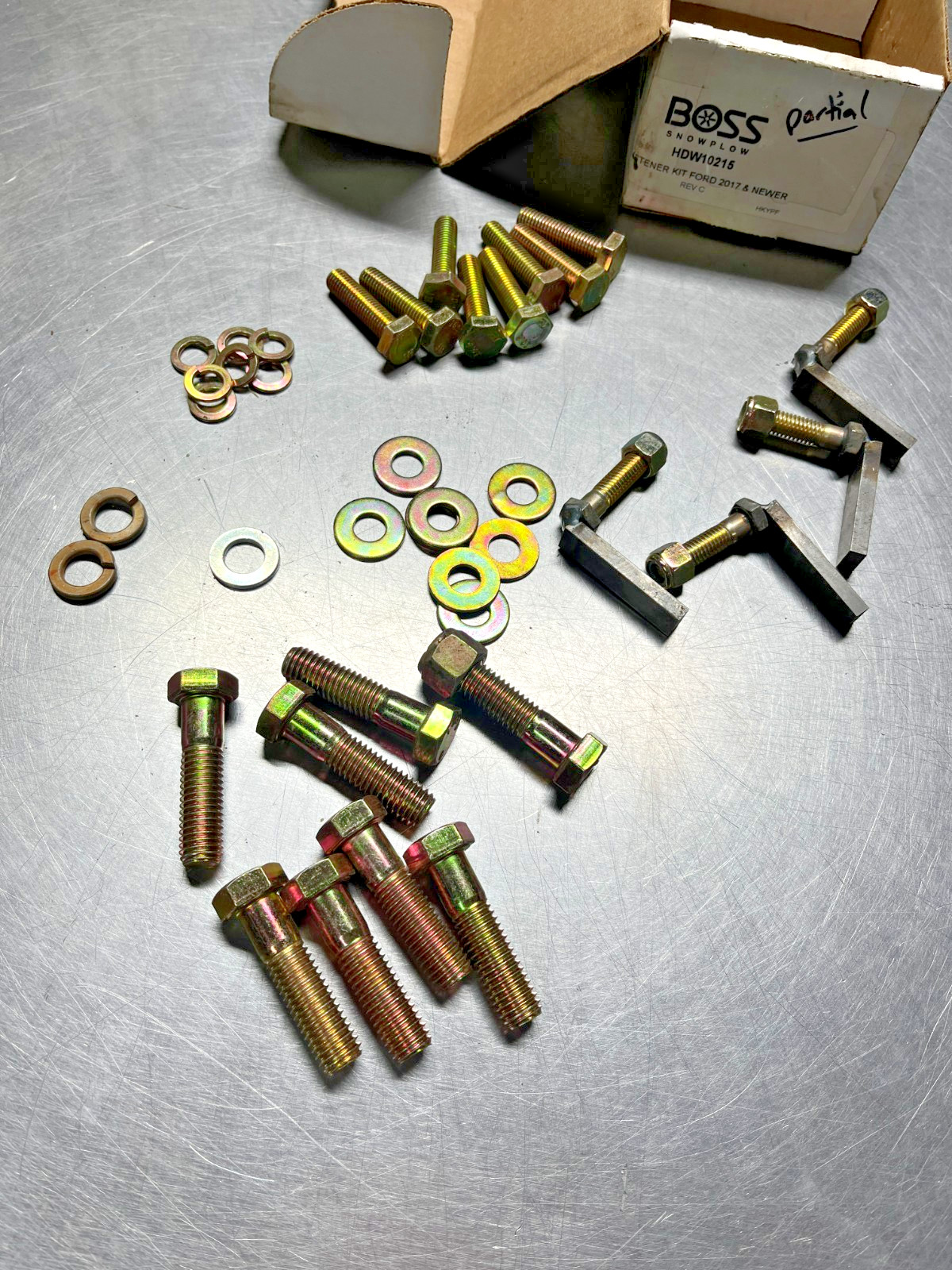 HDW10215 BOSS Snowplow PARTIAL Fastener KIT