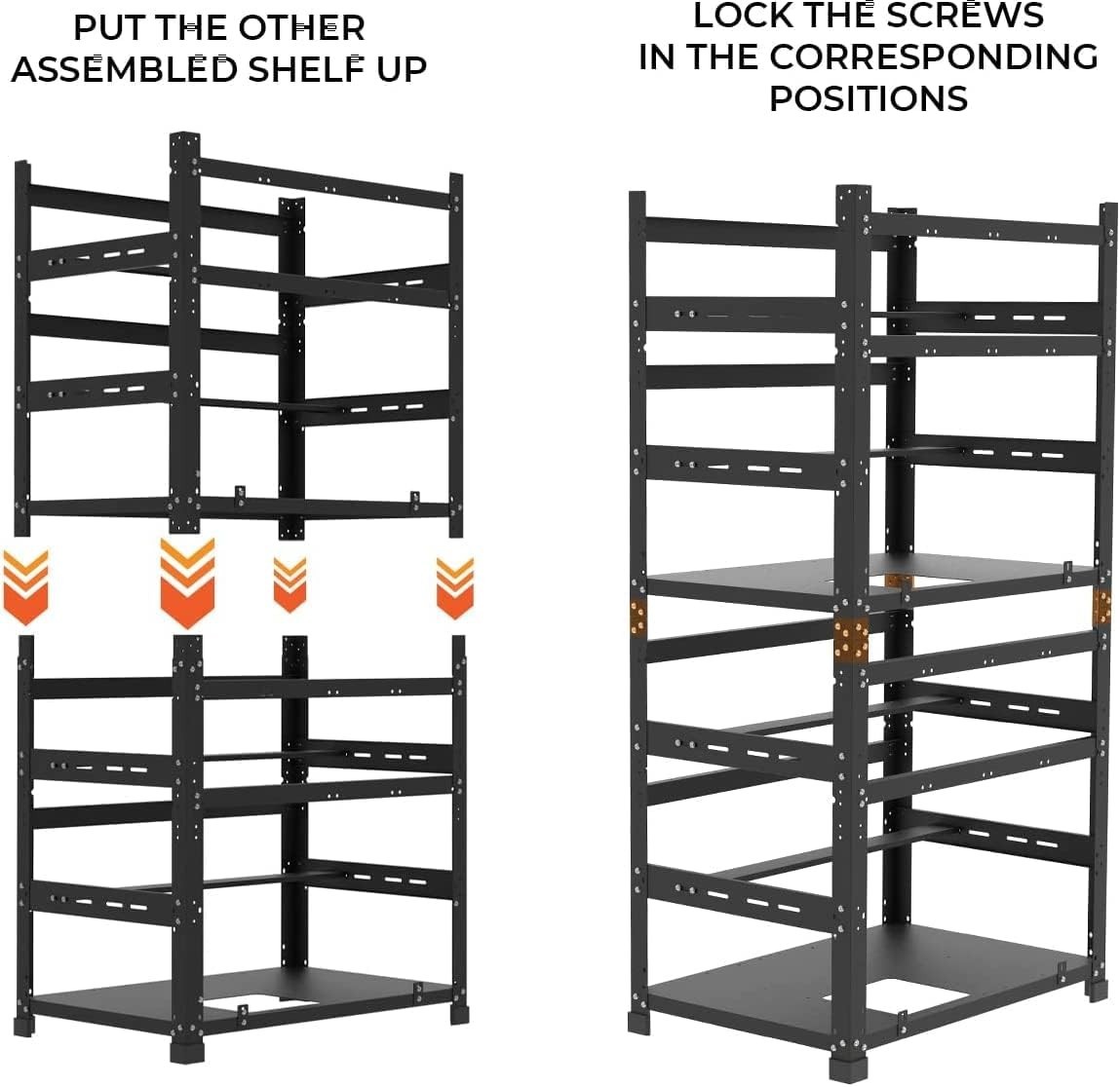 Aluminum GPU Stacking Brackets for 12 GPU Rigs - Enhance Airflow & Stability