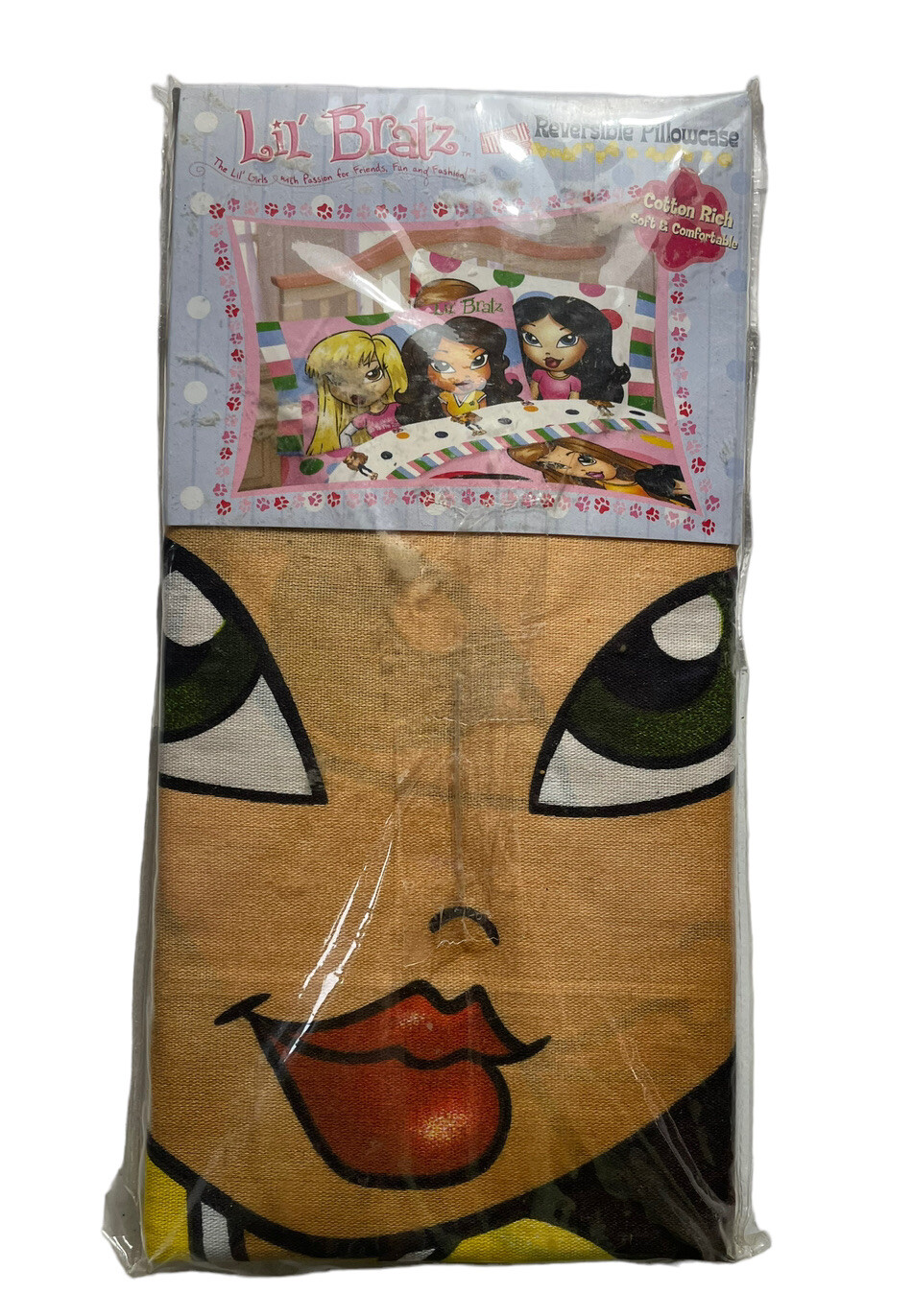 Lil Bratz Doll Wild Ride Reversible Pillowcase Polka Dot Standard 20x26 New 2006