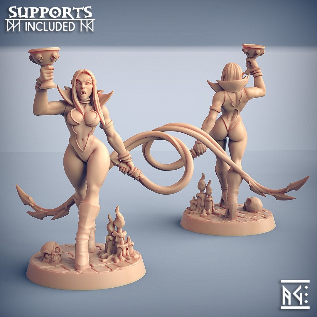 Maligna Succubus Vampire Fantasy Pinup Miniature | D&D DnD